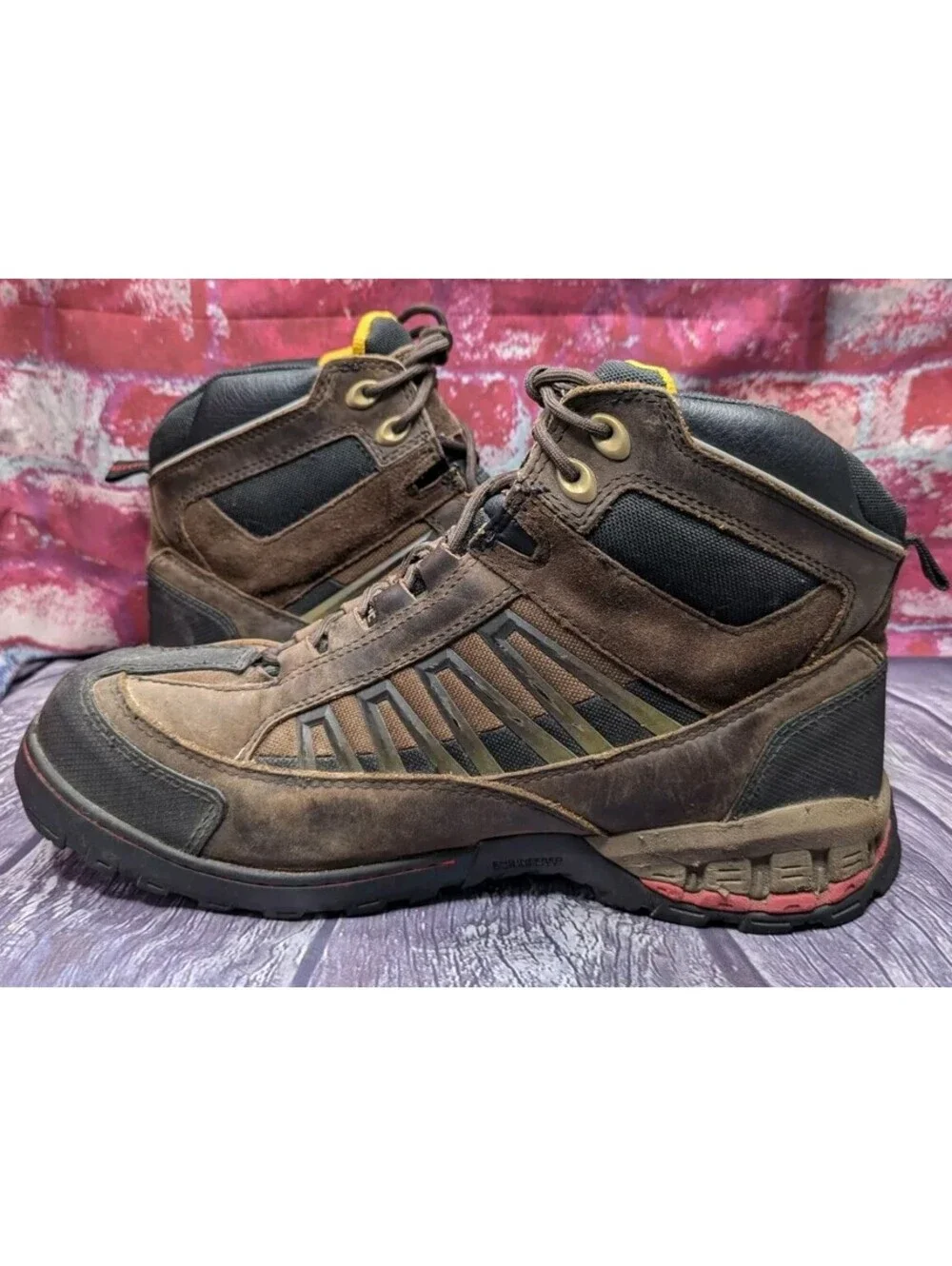 CATERPILLAR KAUFMAN Leather Mid WP Steel Safety Toe Work Boots Freeze Mens 13 W